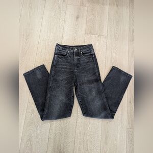 Express Dark Gray Women's Straight Leg Jeans